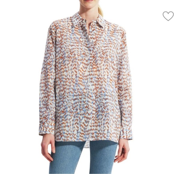 THEORY Printed Classic Menswear Shirt size Small - Picture 3 of 12